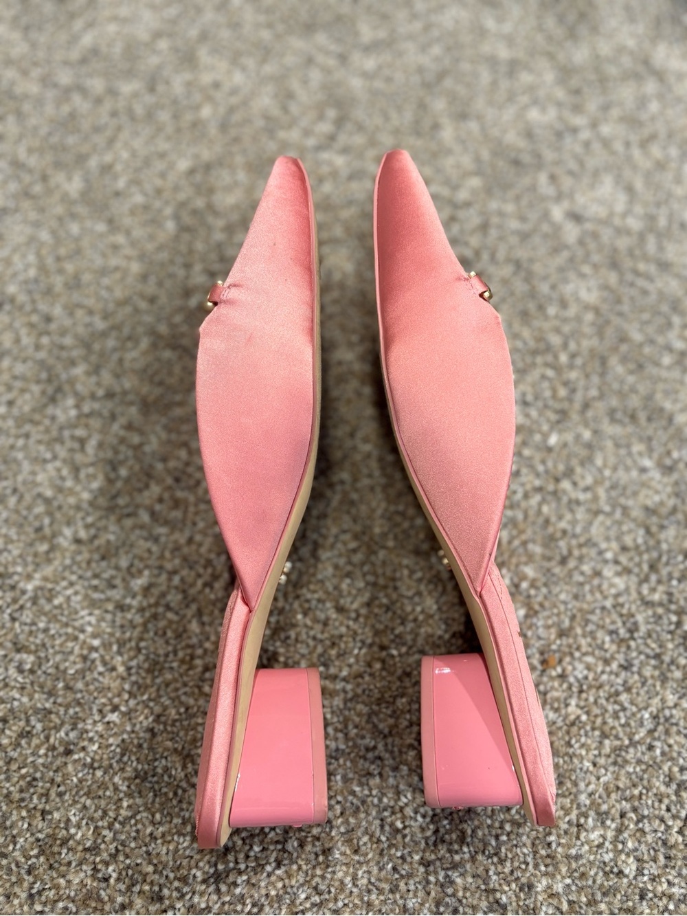 Sam Edelman Pink Square Toe Bit Mules - Picture 4 of 7